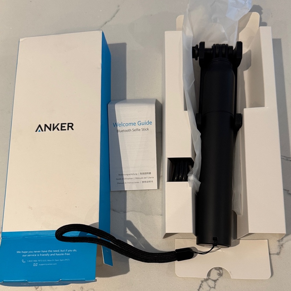 Anker Bluetooth selfie stick brand new content creation picture photography Y2K